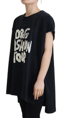 Dolce & Gabbana Black D&G Fashion Round Neck Cotton T-shirt - IT40|S - T-Shirts