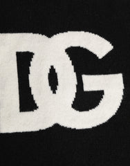 Dolce & Gabbana Black D&G Logo Cashmere Knitted Men One Size Scarf - Scarves & Shawls