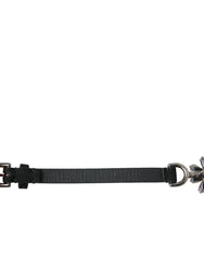 Dolce & Gabbana Black Daisy Crystal Dauphine Waist Belt - 95 cm / 38 Inches - Belts