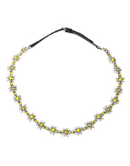 Dolce & Gabbana Black Daisy Crystal Dauphine Waist Belt - 95 cm / 38 Inches - Belts