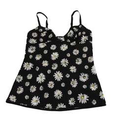 Dolce & Gabbana Black Daisy Print Dress Lingerie Chemisole - IT2 | S - Women’s Underwear Slips