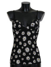 Dolce & Gabbana Black Daisy Print Dress Lingerie Chemisole - IT2 | S - Women’s Underwear Slips