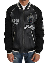 Dolce & Gabbana Black DD58 SG62 Sequined Beaded Jacket - IT52 | XL - Bomber Jackets