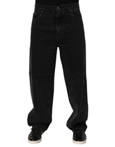 Dolce & Gabbana Black Denim Wide Leg Relaxed Fit Pants Jeans - IT50 | L - Jeans