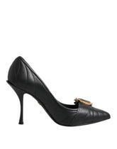 Dolce & Gabbana Black Devotion Leather Heels Pumps Shoes - Heels