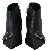Dolce & Gabbana Black Devotion Quilted Buckled Ankle Boots Shoes - EU39/US8.5