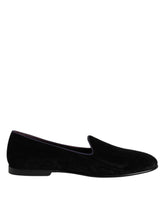 Dolce & Gabbana Black DG Crown Embroidery Loafers Slip On Shoes - EU42/US9 - Flats