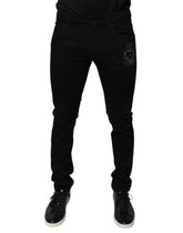 Dolce & Gabbana Black DG Crown Logo Cotton Skinny Denim Jeans - IT48 | M - Jeans