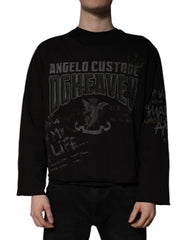 Dolce & Gabbana Black DG Heaven Crew Neck Pullover Sweater - IT54 | XL - Sweaters