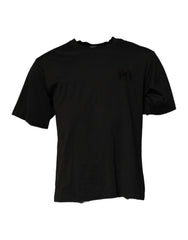 Dolce & Gabbana Black DG Logo Cotton Crew Neck T-shirt - IT48 | M - T-Shirts