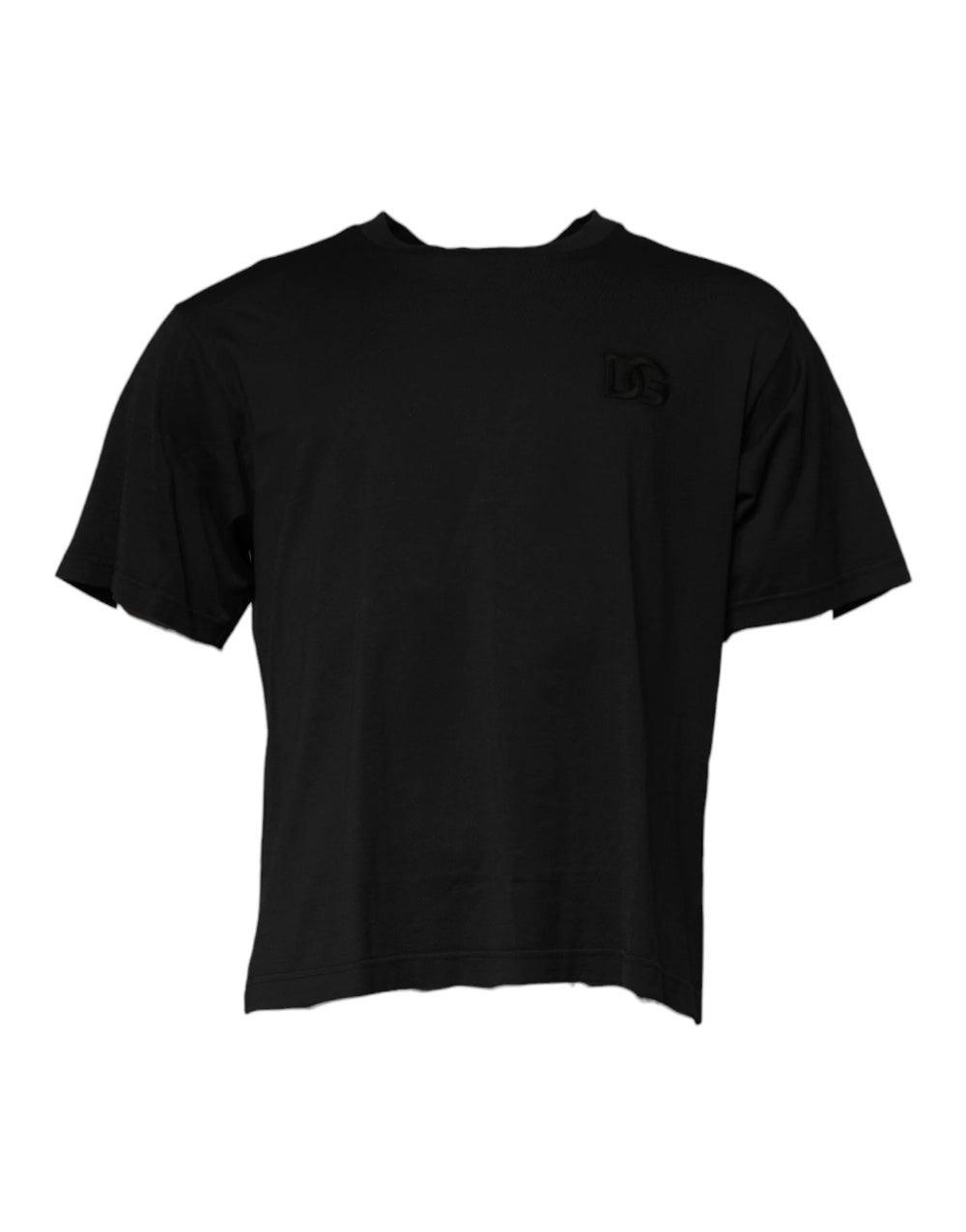Dolce & Gabbana Black DG Logo Cotton Crew Neck T-shirt - T-Shirts