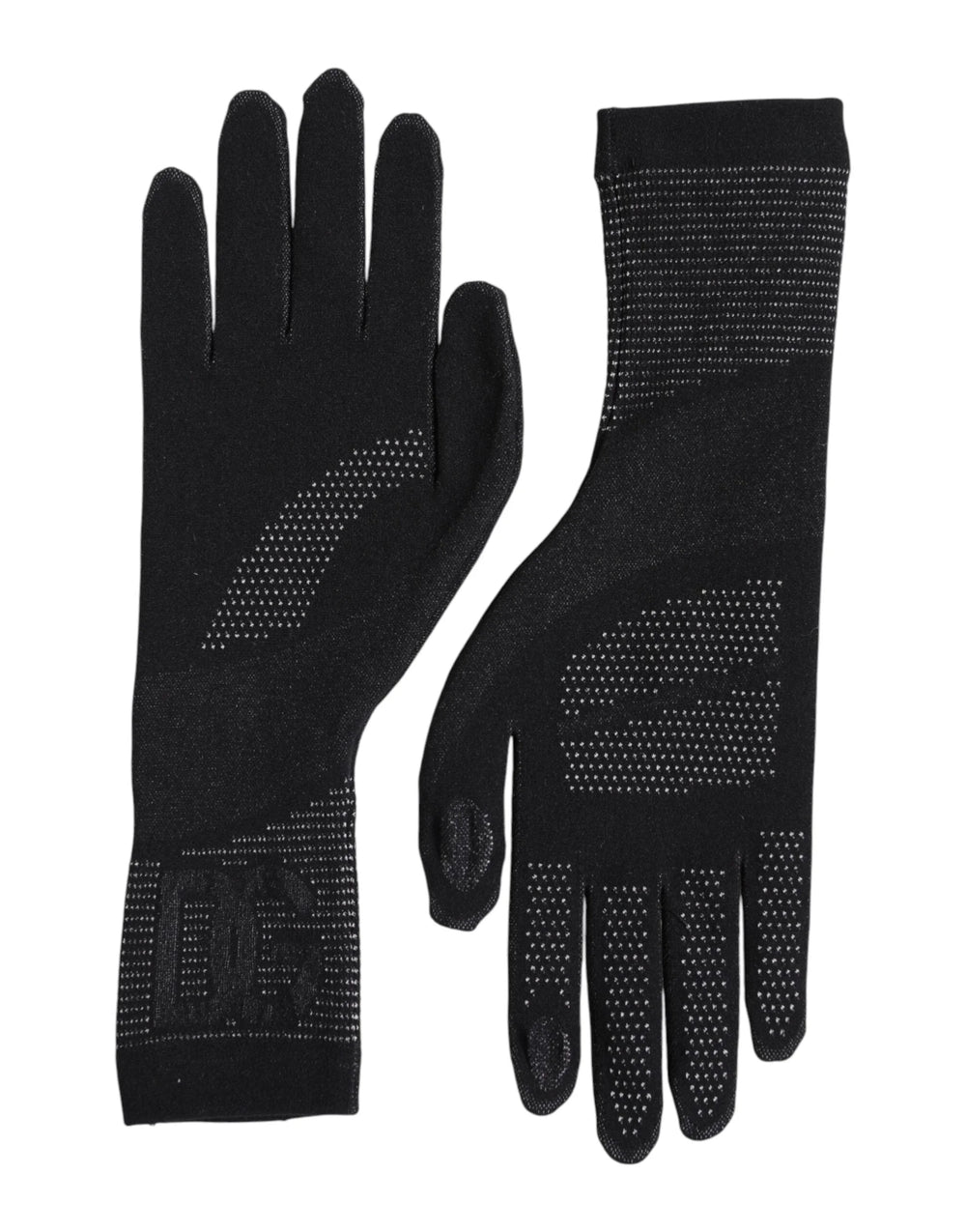 Dolce & Gabbana Black DG Logo Cotton Hands Mitten Men Gloves - 9|M
