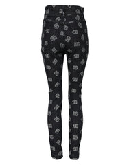 Dolce & Gabbana Black DG Logo High Waist Skinny Denim Jeans - IT40|S - Jeans