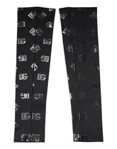 Dolce & Gabbana Black DG Logo Monogram Wool Stretch Arm Sleeves - Arm Warmers & Sleeves