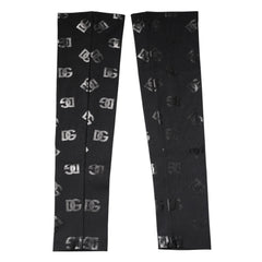 Dolce & Gabbana Black DG Logo Monogram Wool Stretch Arm Sleeves - Arm Warmers & Sleeves