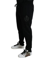 Dolce & Gabbana Black DG Logo Skinny Jogger Sweatpants Pants - Joggers