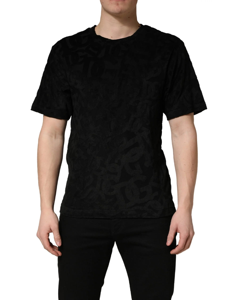 Dolce & Gabbana Musta DG Mania Logopainate Rento T-paita - IT44 | XS