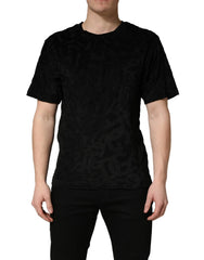 Dolce & Gabbana Musta DG Mania Logopainate Rento T-paita - IT44 | XS