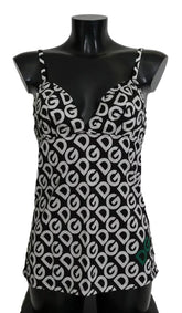 Dolce & Gabbana Black DG Mania Print Sleeveless Swimwear - IT1 | XS - Cover Ups