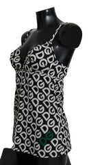 Dolce & Gabbana Black DG Mania Print Sleeveless Swimwear - IT1 | XS - Cover Ups