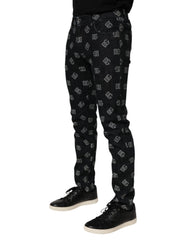 Dolce & Gabbana Black DG Monogram Cotton Skinny Denim Jeans - IT48 | M - Jeans