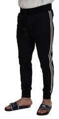 Dolce & Gabbana Black DG Print Mens Jogger Pants - IT46 | S - Joggers