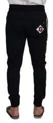 Dolce & Gabbana Black DG Print Mens Jogger Pants - IT46 | S - Joggers