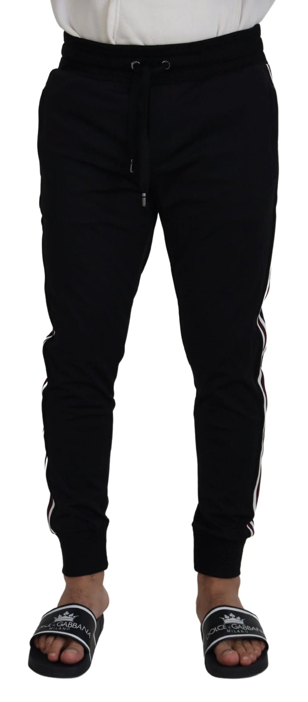 Dolce & Gabbana Black DG Print Mens Jogger Pants - IT46 | S - Joggers