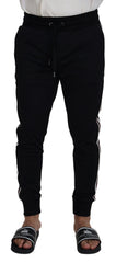 Dolce & Gabbana Black DG Print Mens Jogger Pants - IT46 | S - Joggers