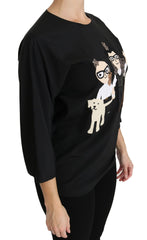Dolce & Gabbana Black #dgfamily Top T-shirt Silk Blouse - Blouses