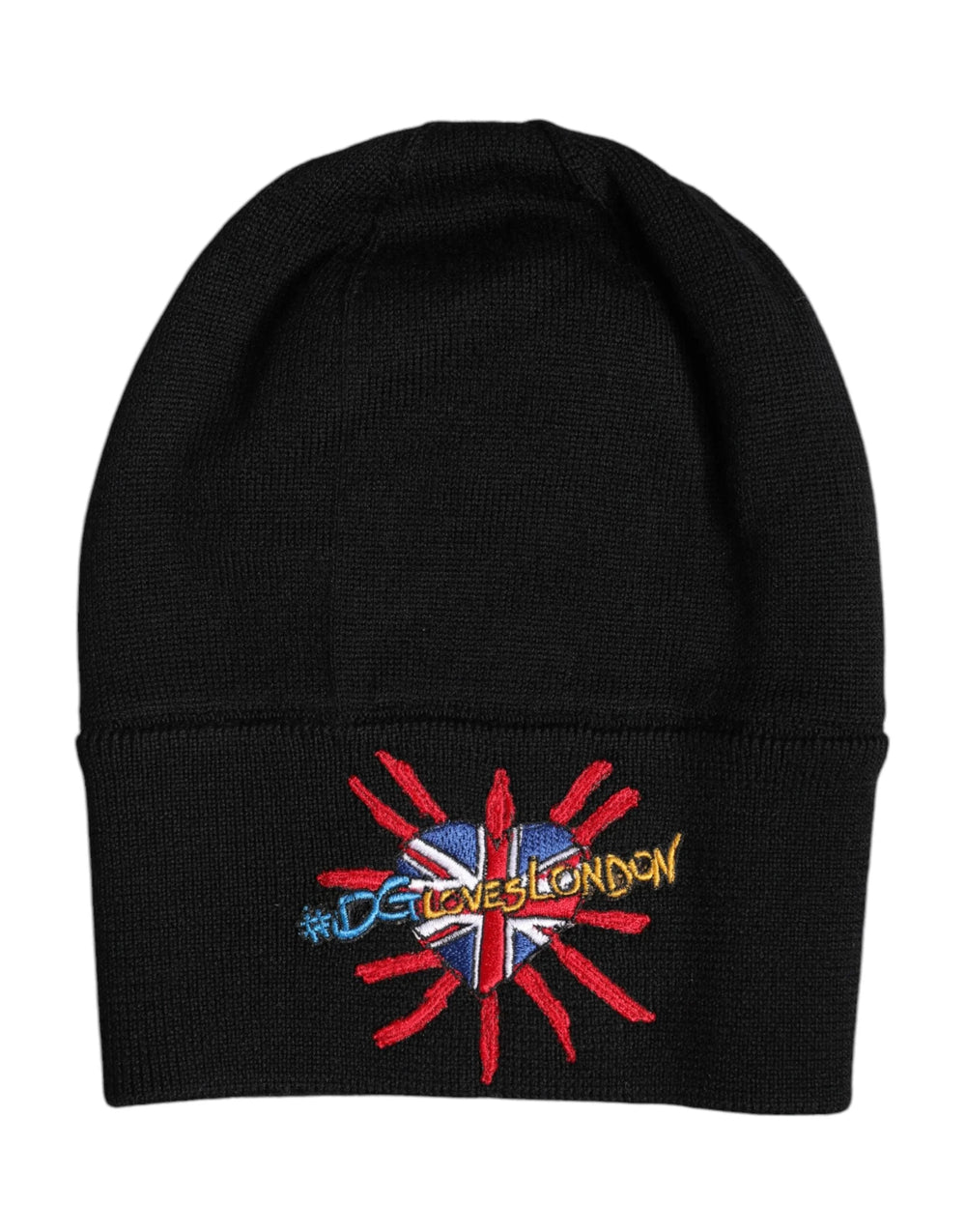 Dolce & Gabbana Black #DGLOVESLONDON Knitted Beanie Hat - Beanies