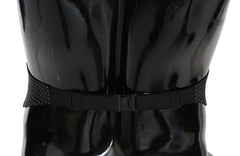 Dolce & Gabbana Black Dotted Waist Belt Silk Cummerbund - Suspenders