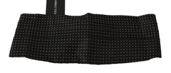 Dolce & Gabbana Black Dotted Waist Belt Silk Cummerbund - Suspenders