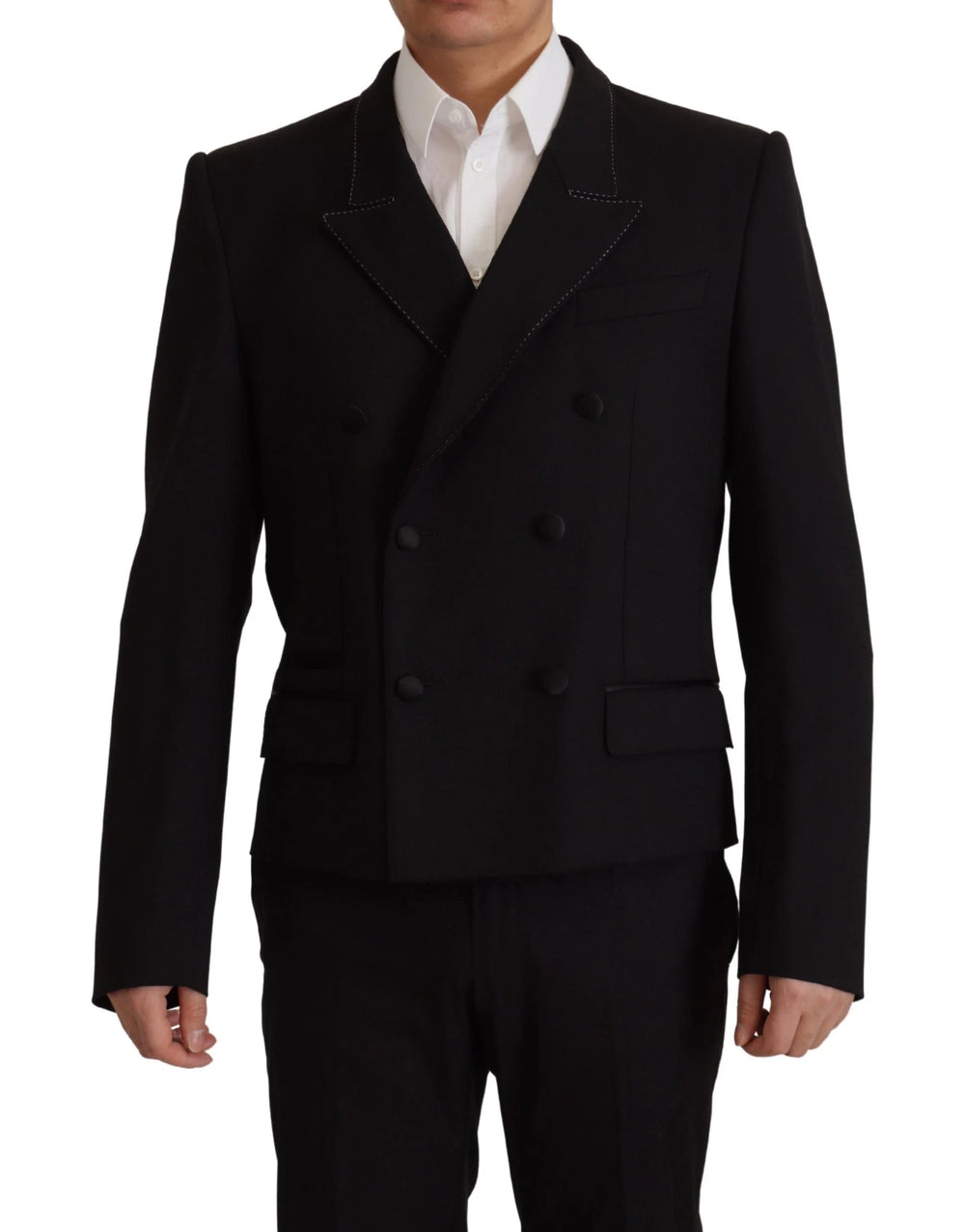 Dolce & Gabbana Black Double Breasted Coat Blazer Jacket - IT48 | M - Sport Jackets