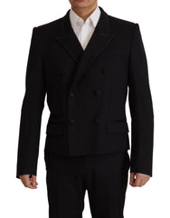 Dolce & Gabbana Black Double Breasted Coat Blazer Jacket - IT48 | M - Sport Jackets