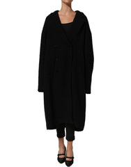 Dolce & Gabbana Black Double Breasted Men Trench Coat Jacket - IT40|S