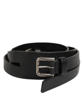 Dolce & Gabbana Black Double Strap Leather Gold Buckle Belt - 90 cm / 36 Inches - Belts