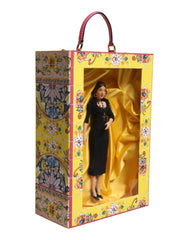 Dolce & Gabbana Black Dress Ceramic Porcelain Fashion Leather Sicily Dolls - Dollhouse Accessories