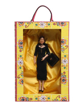 Dolce & Gabbana Black Dress Ceramic Porcelain Fashion Leather Sicily Dolls - Dollhouse Accessories