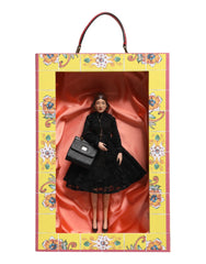 Dolce & Gabbana Black Dress Ceramic Porcelain Fashion Leather Sicily Dolls - Dollhouse Accessories
