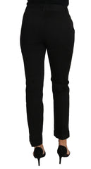 Dolce & Gabbana Black Dress Cropped Straight Straight Pants - IT40|S - Trousers