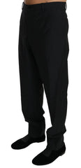 Dolce & Gabbana Black Dress Formal Trouser Men Wool Pants - IT56 | XXL - Trousers