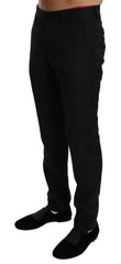 Dolce & Gabbana Black Dress Formal Trouser Mens Wool Pants - IT44 | XS - Trousers