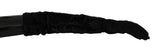 Dolce & Gabbana Black Elbow Length Mitten Suede Fur Gloves - 7.5|S