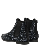 Dolce & Gabbana Black Embellished Chelsea Ankle Boots Shoes - EU45/US12