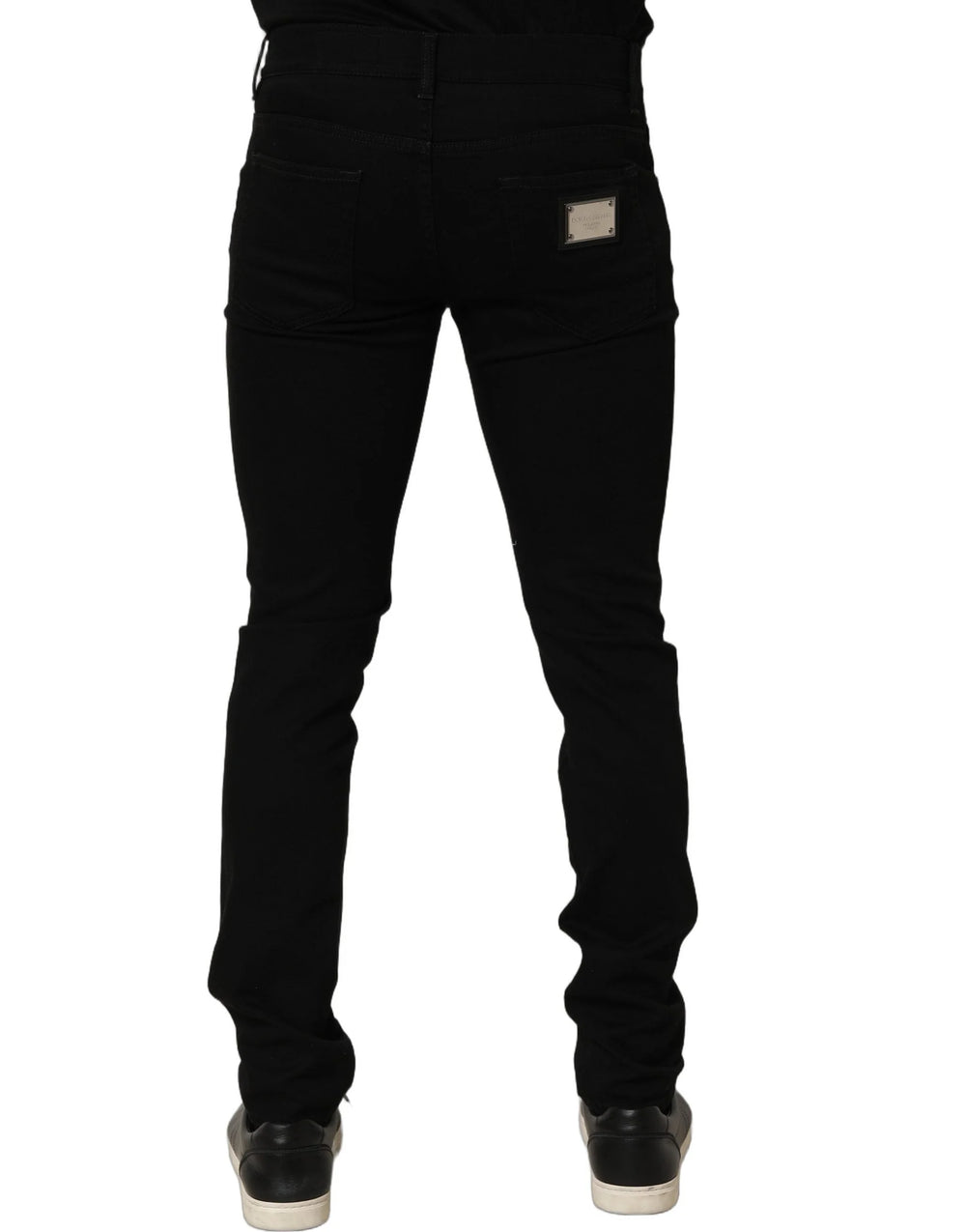 Dolce & Gabbana Black Embellished Cotton Skinny Denim Jeans - IT48 | M
