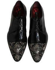 Rear view of Dolce & Gabbana embellished dress shoes highlighting the luxurious craftsmanship and heel ornamentation.