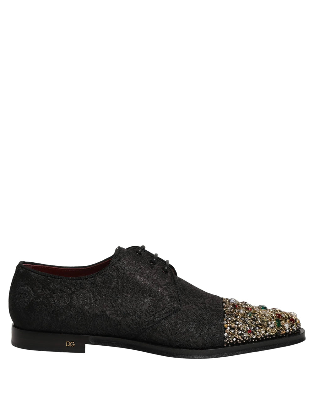 Dolce & Gabbana Black Embellished Men Derby Dress Formal Shoes - EU44/US11