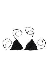Dolce & Gabbana Black Embroidered Triangle Swimwear Underwear - IT2 | S - Swimwear Tops