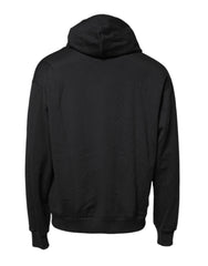 Dolce & Gabbana Black Embroidery Hooded Sweatshirt Sweater - IT54 | XL - Hoodies